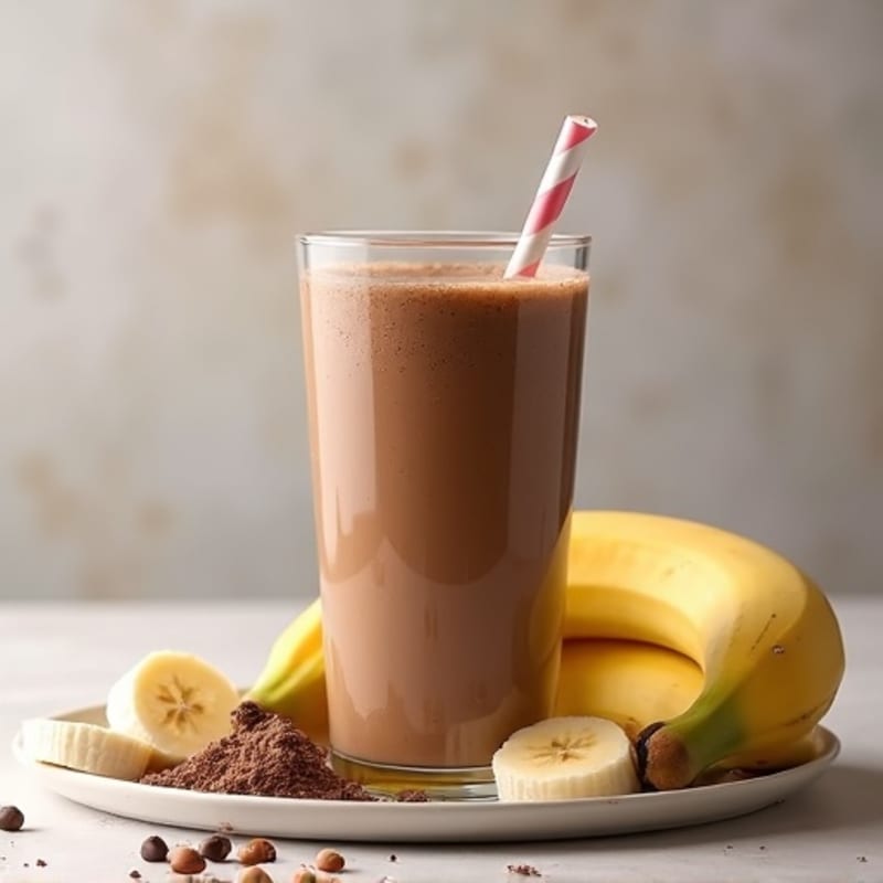 Chocolate Protein Smoothie with Banana