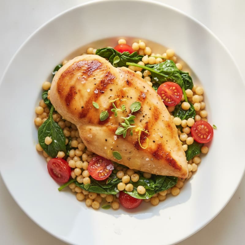 Lemon Herb Chicken with Pearl Couscous