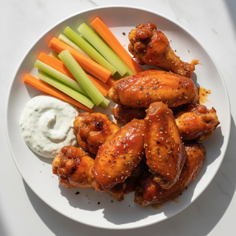 Spicy BBQ Glazed Chicken Wings