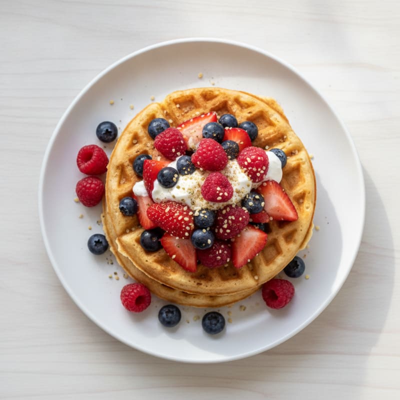 Classic Buttermilk Waffles with Berries