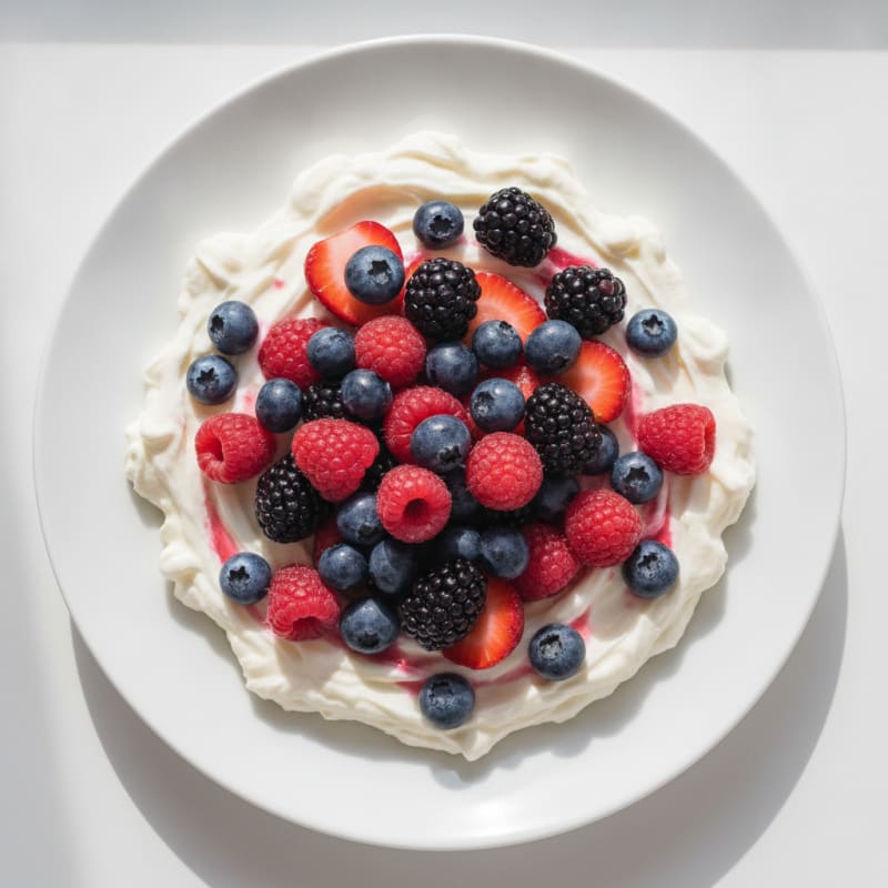 Vanilla Protein Yogurt with Mixed Berries