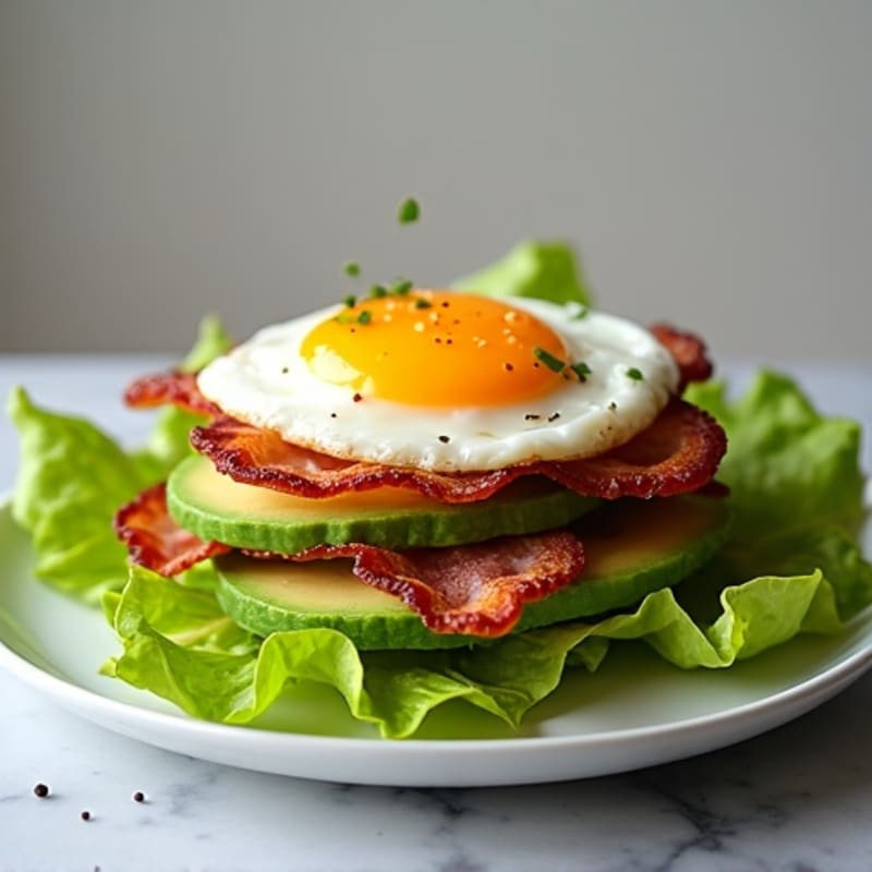 Crispy Turkey Bacon and Avocado Lettuce Stack
