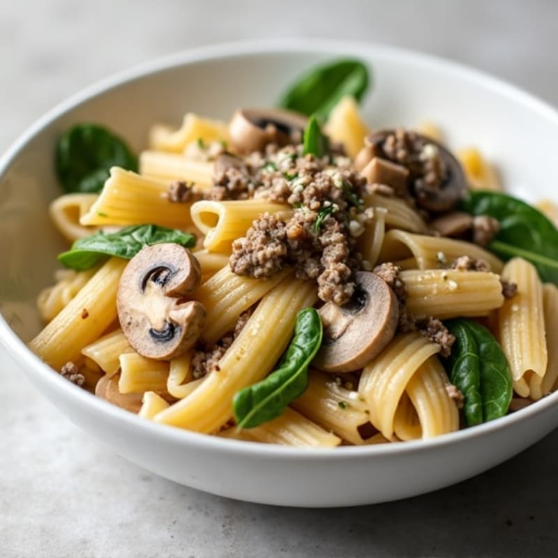 Creamy Lean Beef and Mushroom Pasta