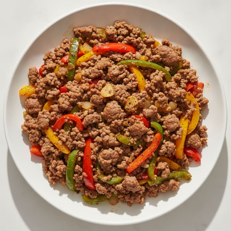 Ground Beef and Pepper Skillet