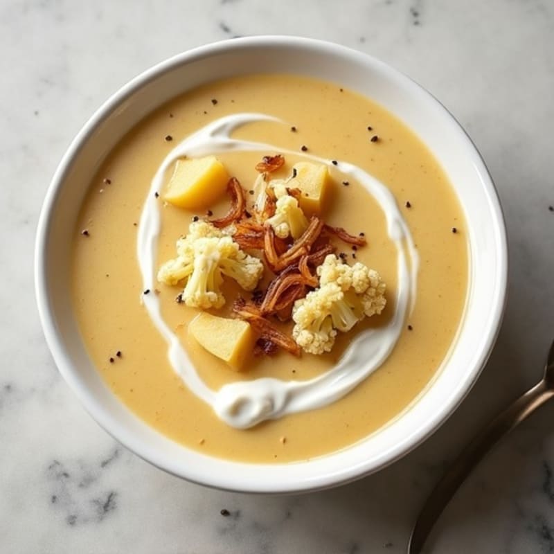 Creamy Roasted Cauliflower Potato Soup