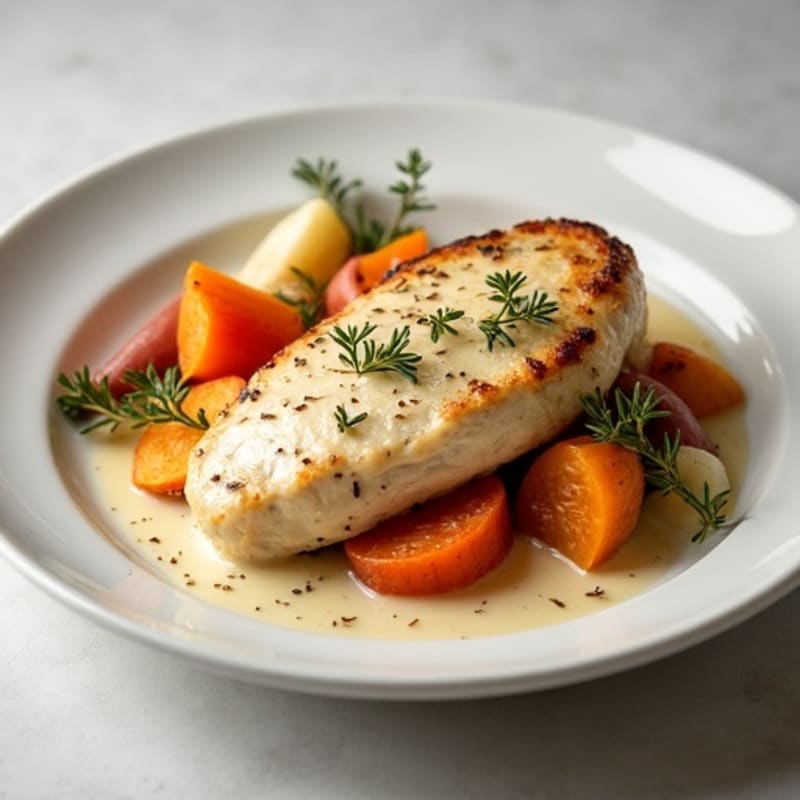 Creamy Chicken and Root Vegetable Bake