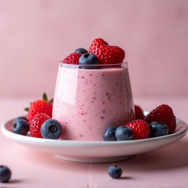 Silky Greek Yogurt Protein Mousse with Fresh Berries
