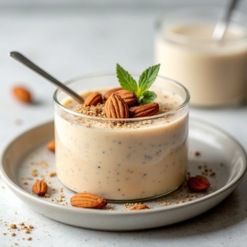 Creamy Vegan Protein Pudding with Chia and Almond Butter