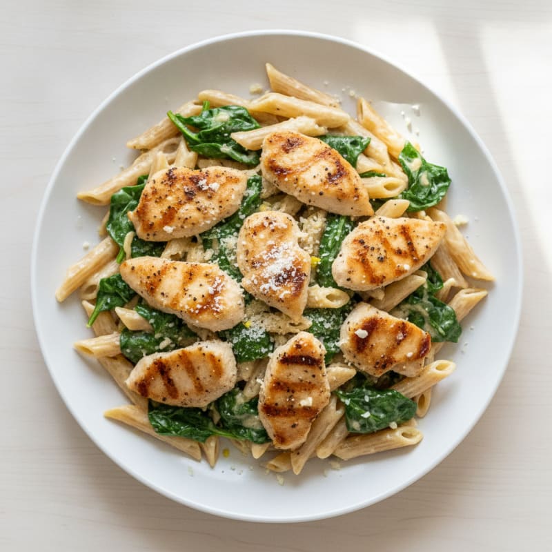 Garlic Parmesan Chicken Alfredo Pasta