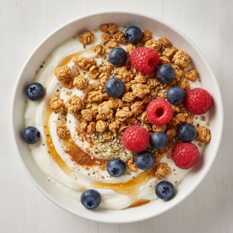 High-Protein Vanilla Berry Yogurt Bowl