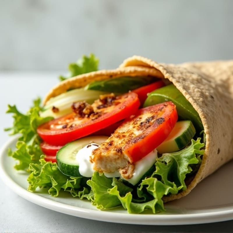 Grilled Chicken and Fresh Veggie Wrap