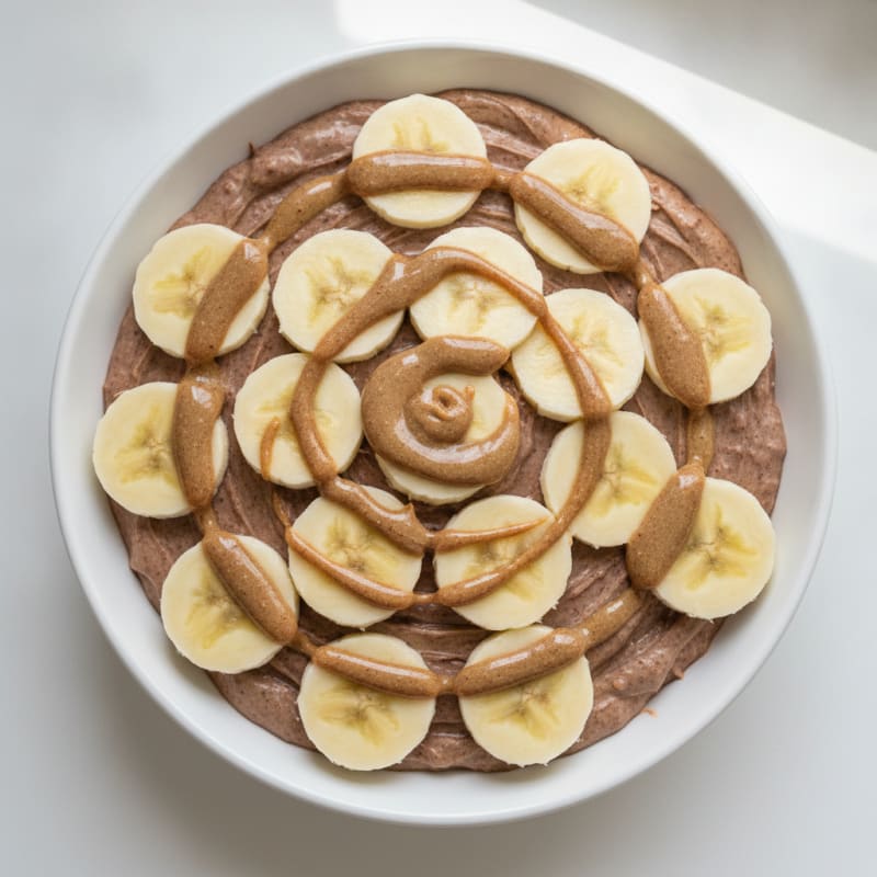 Silky Chocolate Protein Pudding with Sliced Banana
