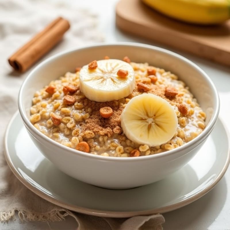 Creamy Vanilla-Cinnamon Protein Oatmeal Bowl