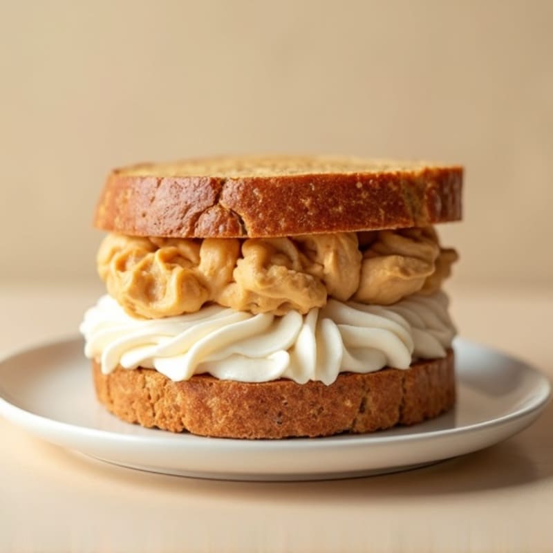 Creamy Peanut Butter and Protein-Rich Vanilla Fluff Sandwich