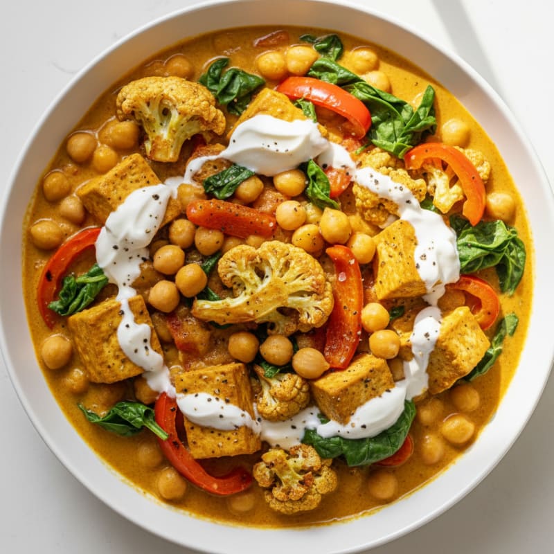 Roasted Vegetable and Chickpea Curry