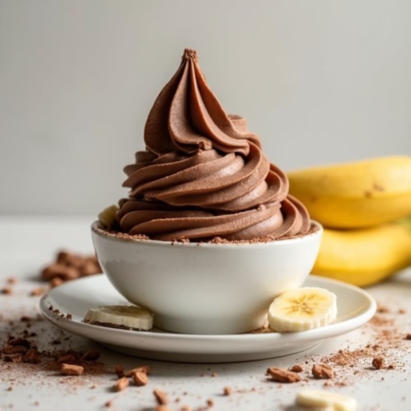Creamy Dark Chocolate Banana Nice Cream