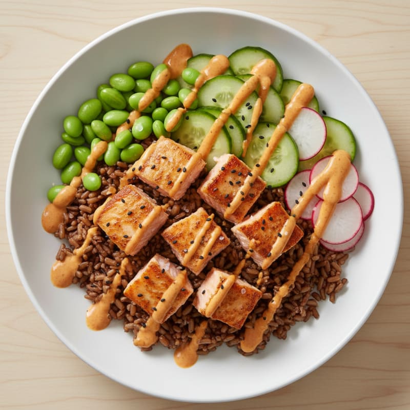 Zesty Salmon Sushi Rice Bowl