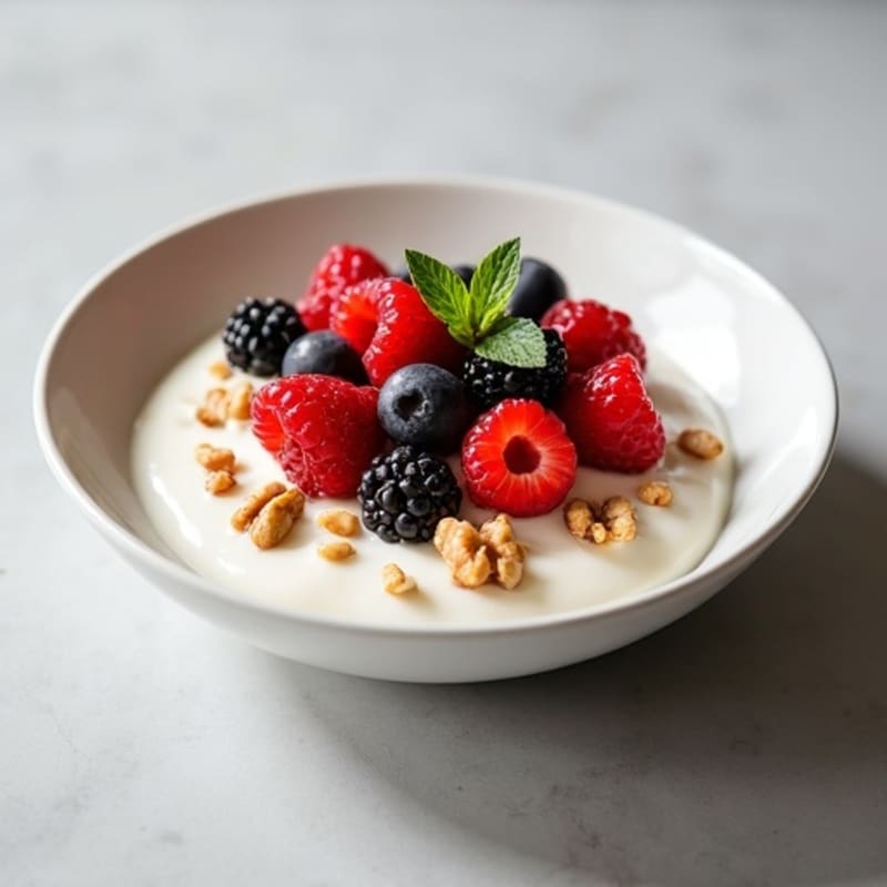 Silky Protein Yogurt with Fresh Berries