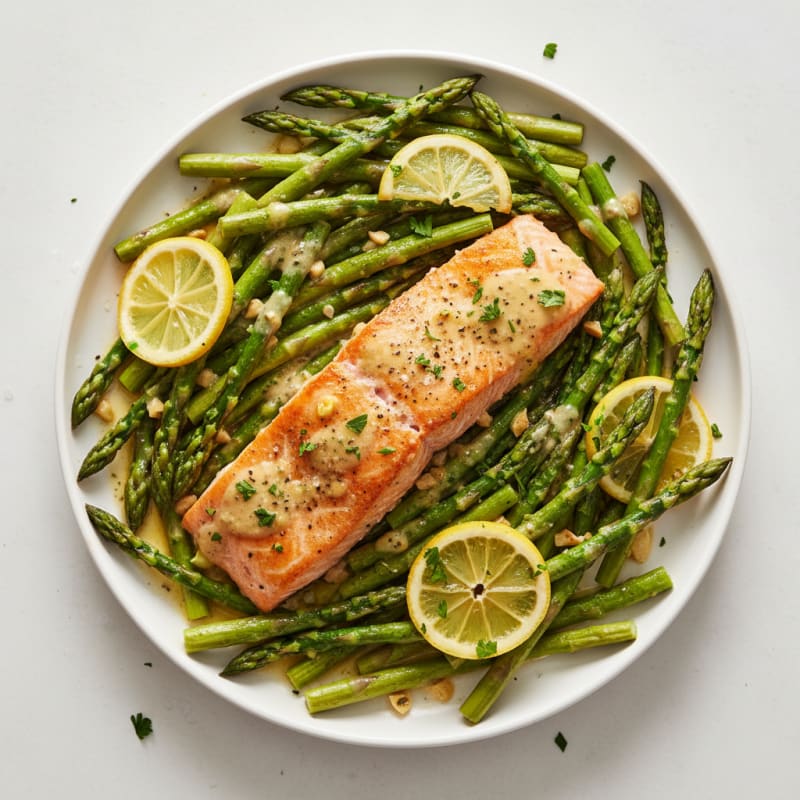Sheet Pan Lemon Herb Salmon and Asparagus