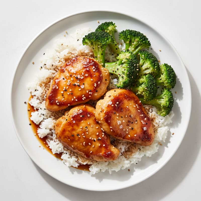 Crispy Teriyaki Glazed Chicken Thighs