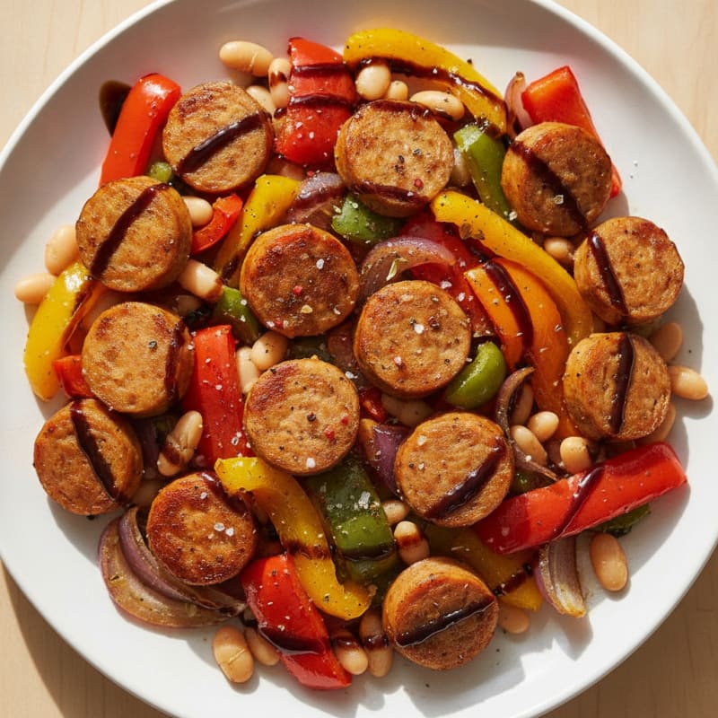 Sheet Pan Sausage and Peppers