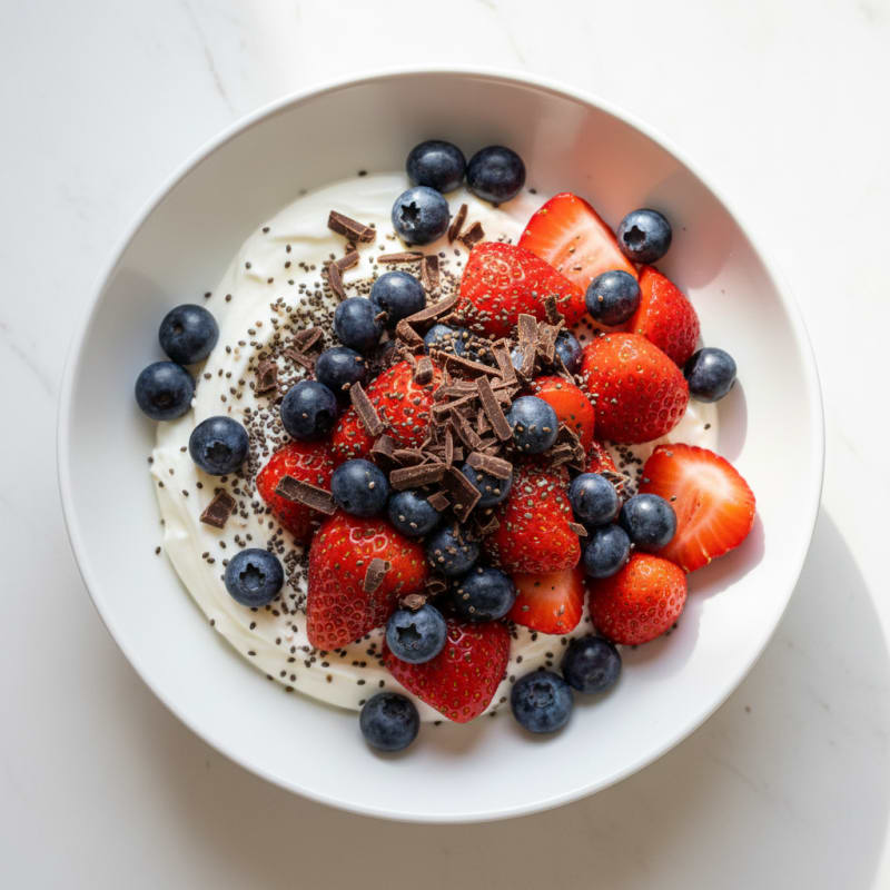 Greek Yogurt with Fresh Berries and Chia Seeds