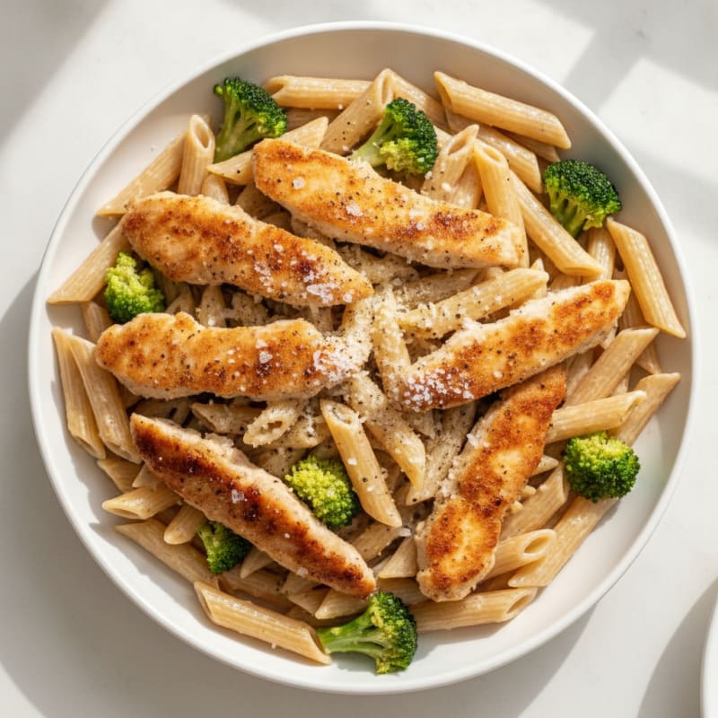 Garlic Parmesan Chicken Alfredo Pasta