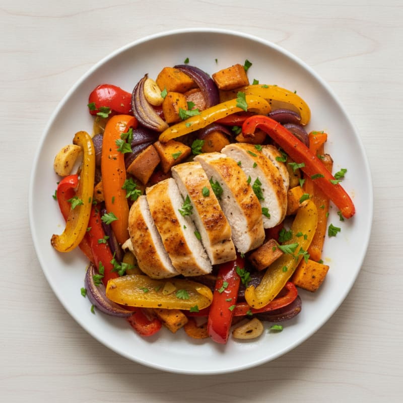 Sheet Pan Chicken and Bell Peppers