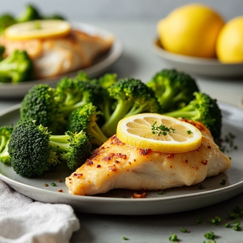 Sheet Pan Lemon Garlic Chicken and Roasted Broccoli