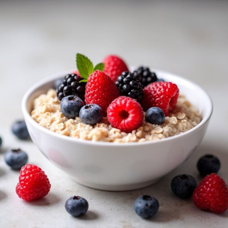 Creamy Berry Protein Overnight Oats
