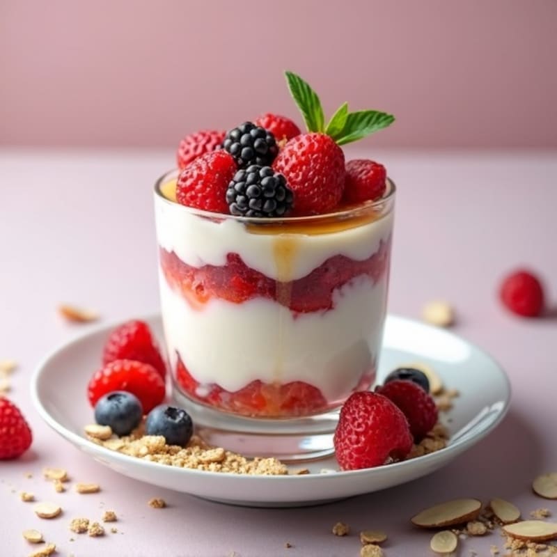 Creamy Greek Yogurt Protein Parfait with Mixed Berries