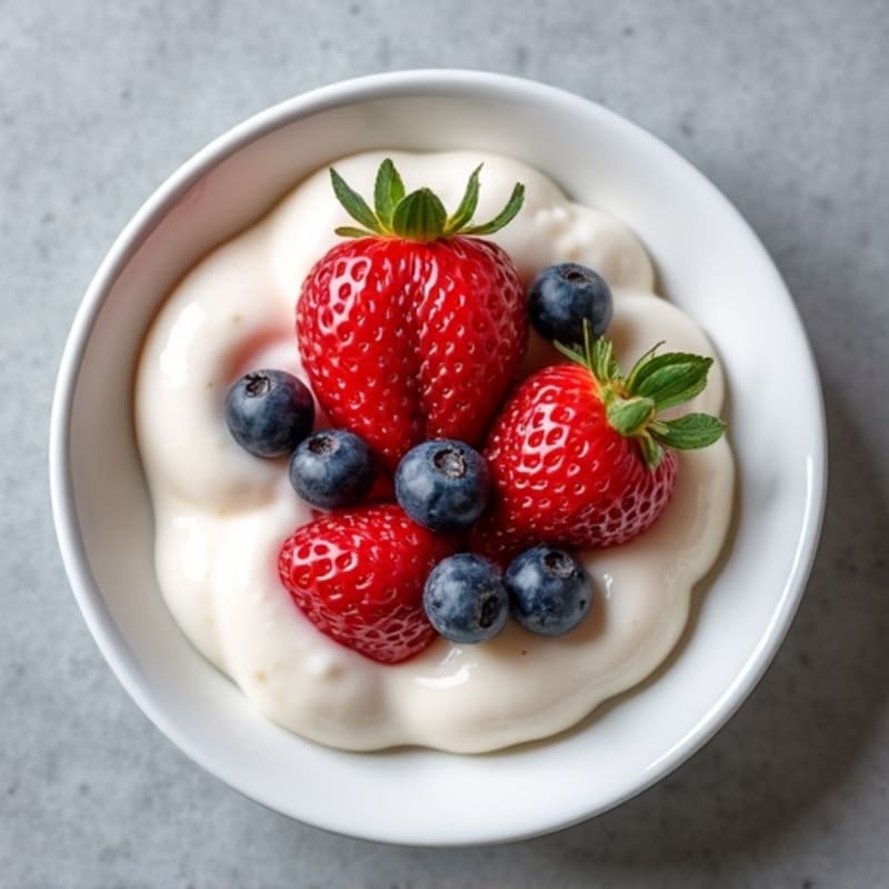 Silky Greek Yogurt Protein Pudding with Berries