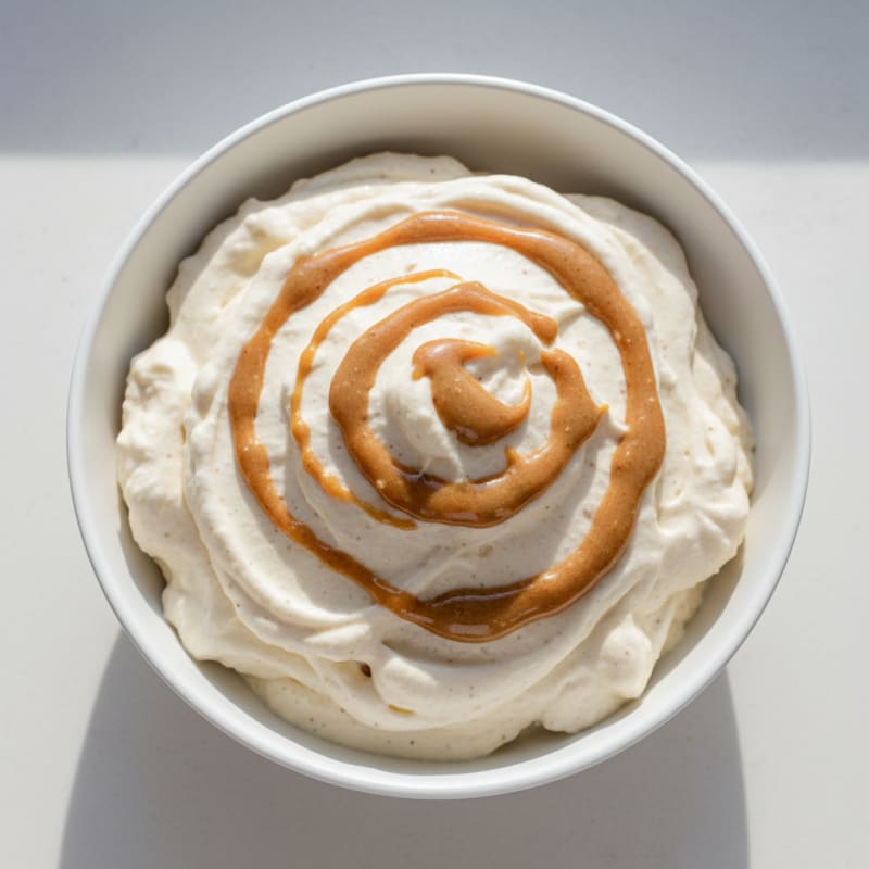 Creamy Vanilla Protein Mousse with Almond Butter