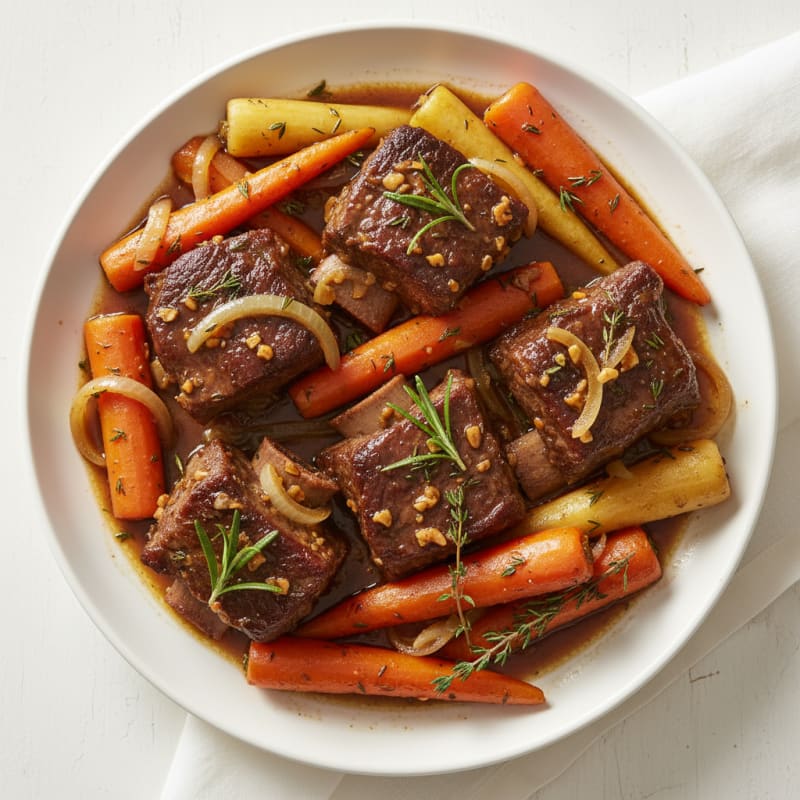 Braised Beef Ribs with Root Vegetables