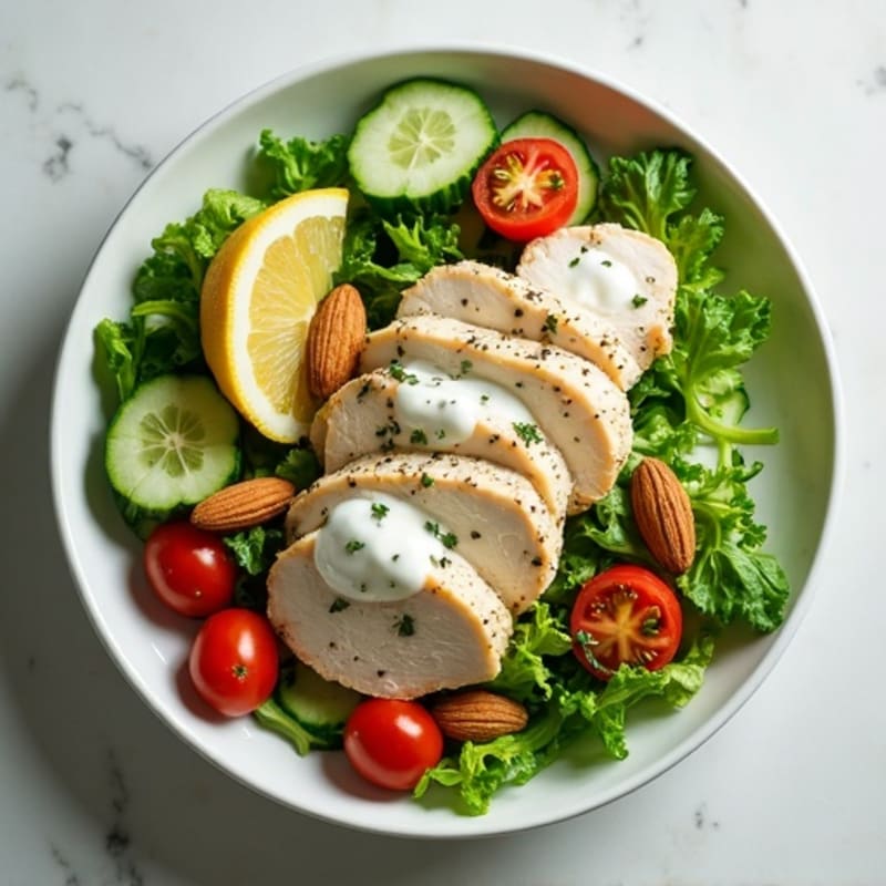 Creamy Lemon Herb Chicken Salad with Crisp Greens