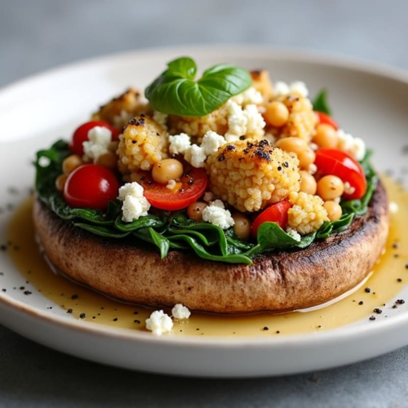 Portobello Mushrooms Stuffed with Savory Quinoa and Vegetables