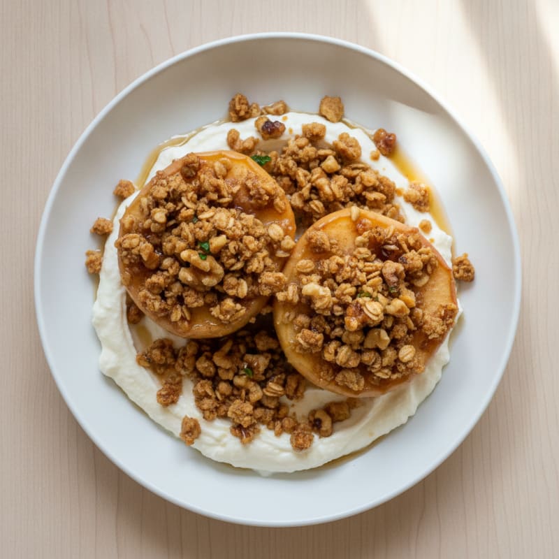 Baked Apples with Cinnamon Oat Crumble