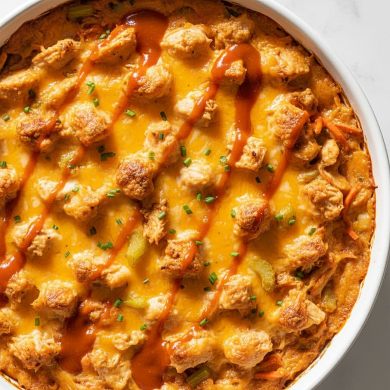 Creamy Buffalo Chicken Baked Dip