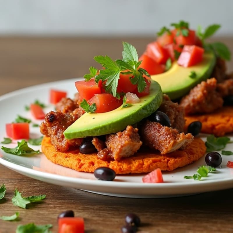 Lean Pulled Pork Loaded Sweet Potato Nachos