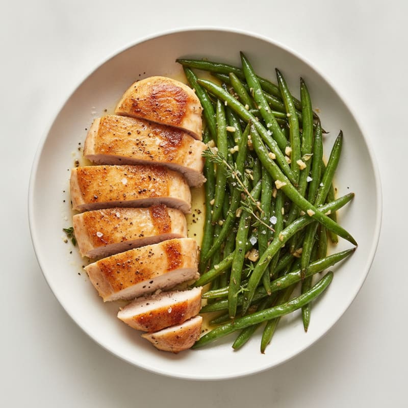 Pan-Seared Chicken with Haricot Verts
