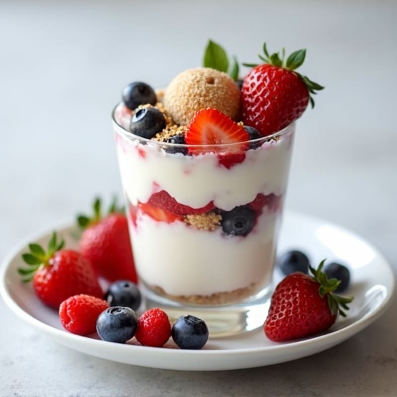 Creamy Greek Yogurt Protein Parfait with Mixed Berries