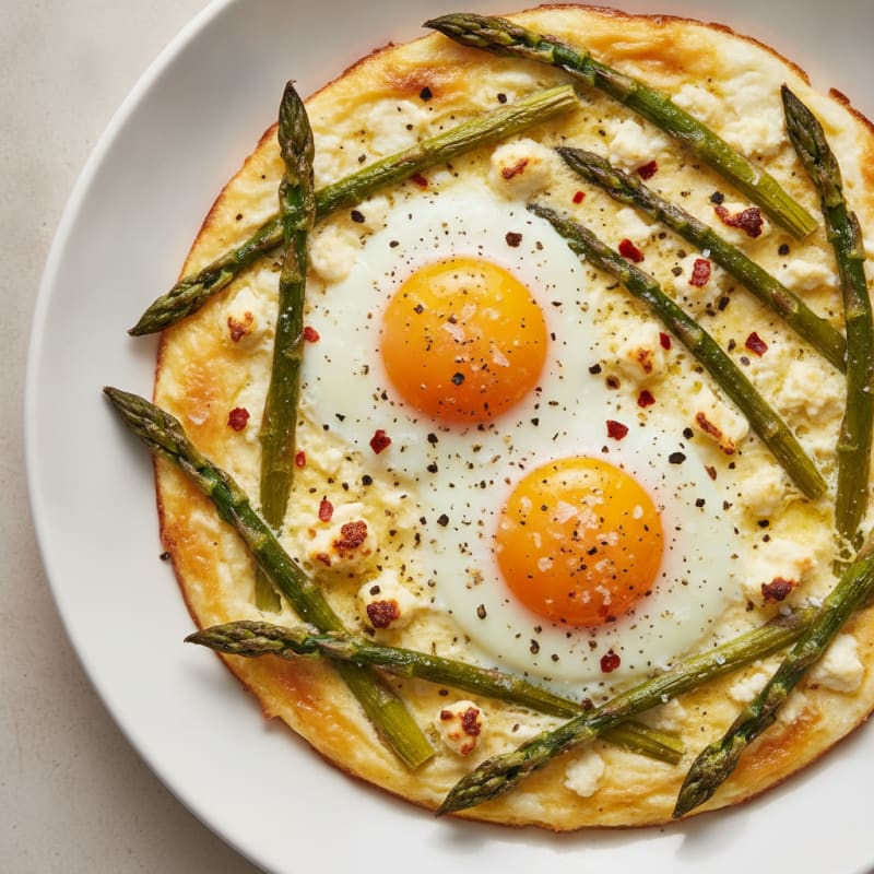 Baked Eggs with Roasted Asparagus