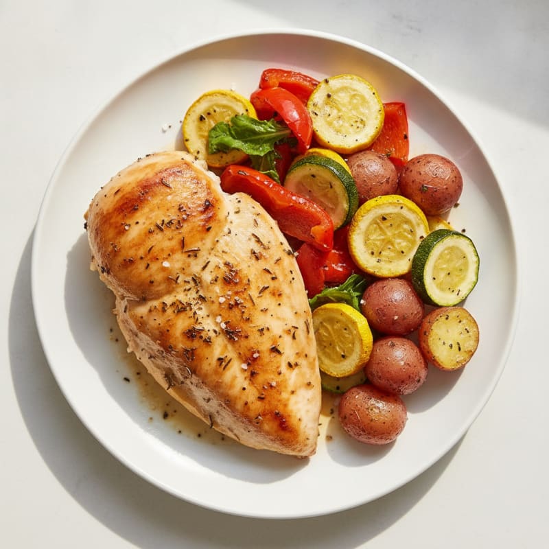 Herb-Roasted Chicken with Roasted Vegetables