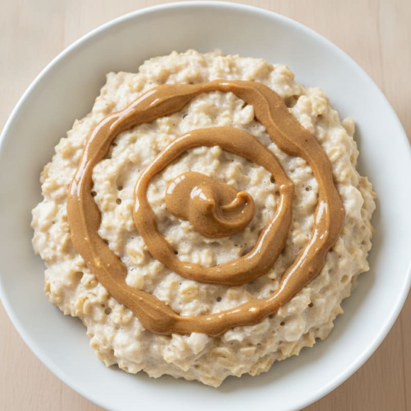 Egg White Oatmeal with Plant Protein and Almond Butter