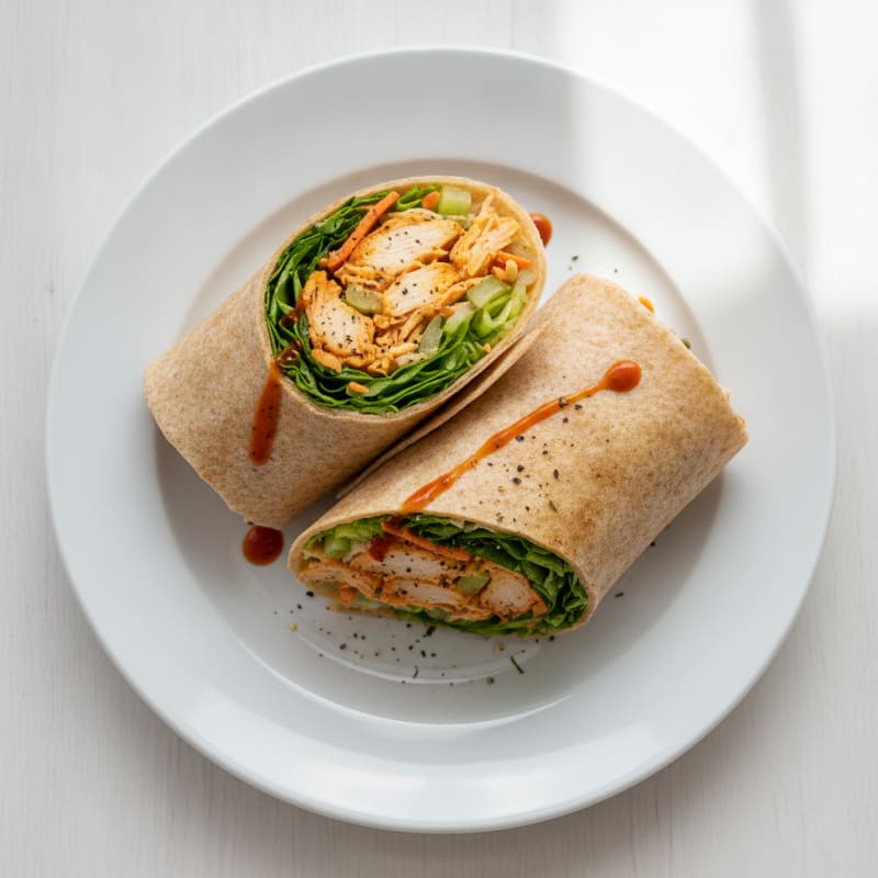 Buffalo Ranch Chicken Salad Wrap