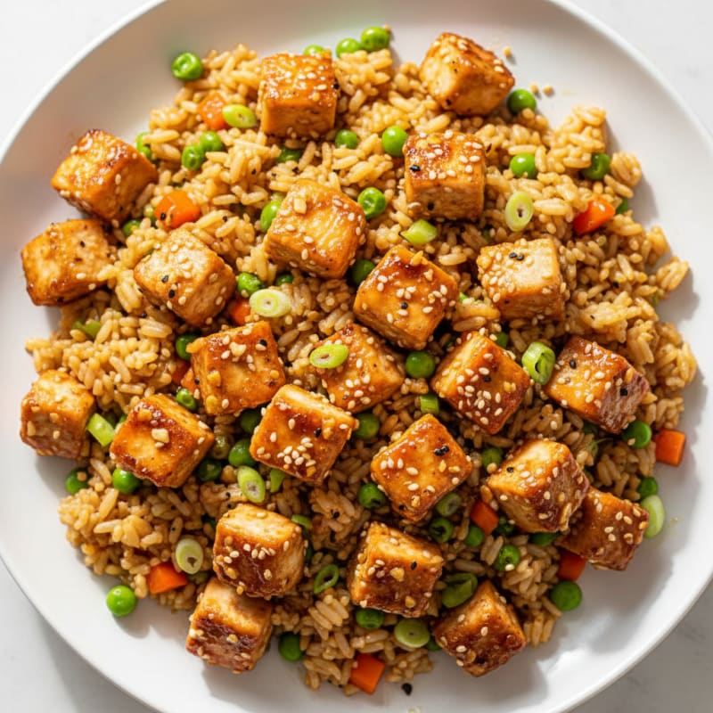 Crispy Sesame Chicken Fried Rice