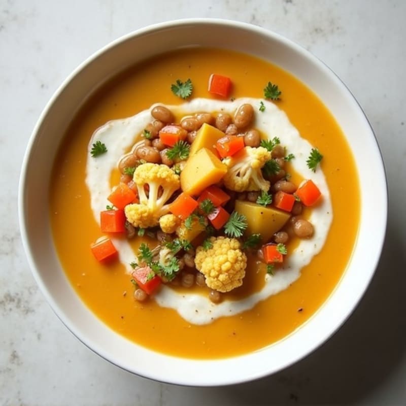 Creamy Roasted Garlic Cauliflower Potato Soup