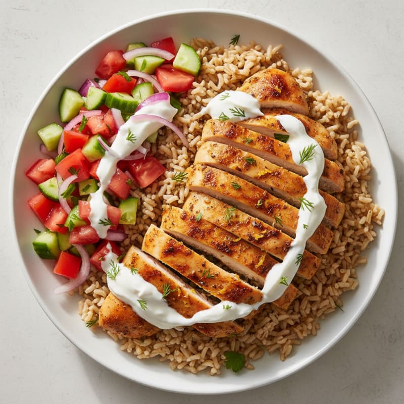 Tender Lemon-Herb Roasted Chicken Shawarma