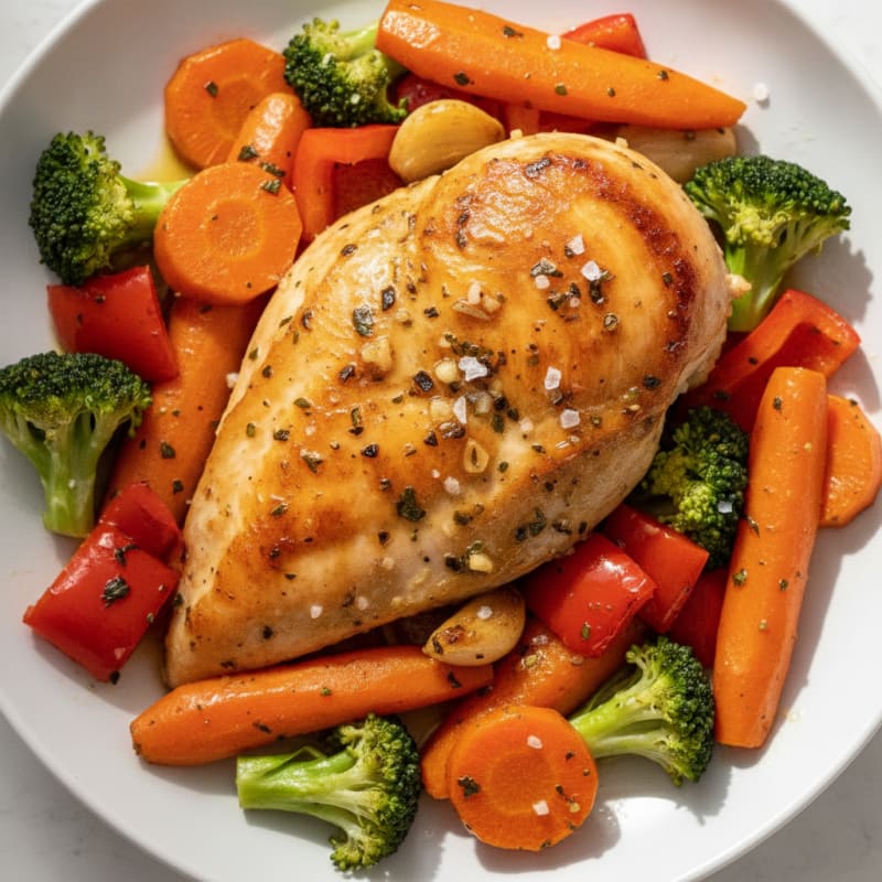 Garlic Herb Roasted Chicken with Vegetables