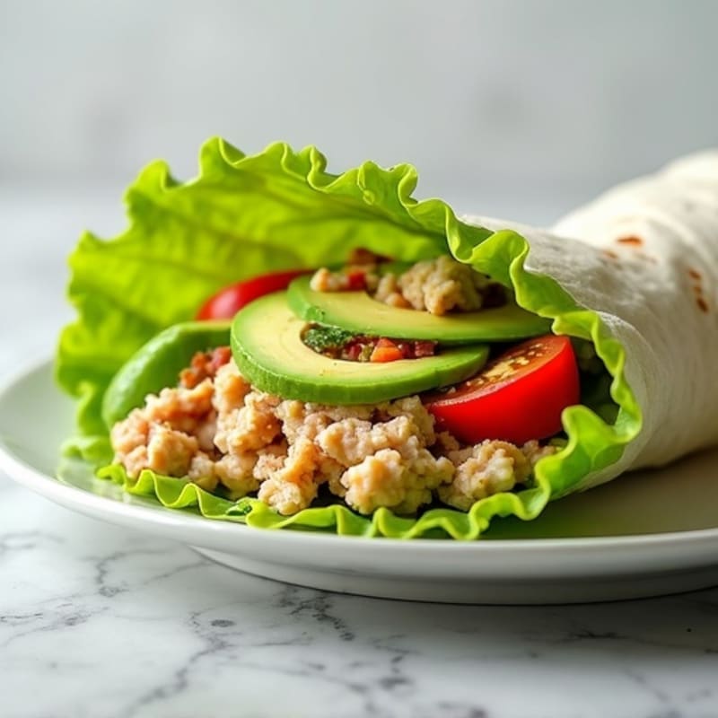 Creamy Avocado Turkey Lettuce Wrap